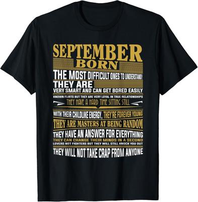 New_Hot Geboren im September T-Shirts für Herren _ Damen Geschenk Unisex T-Shirt