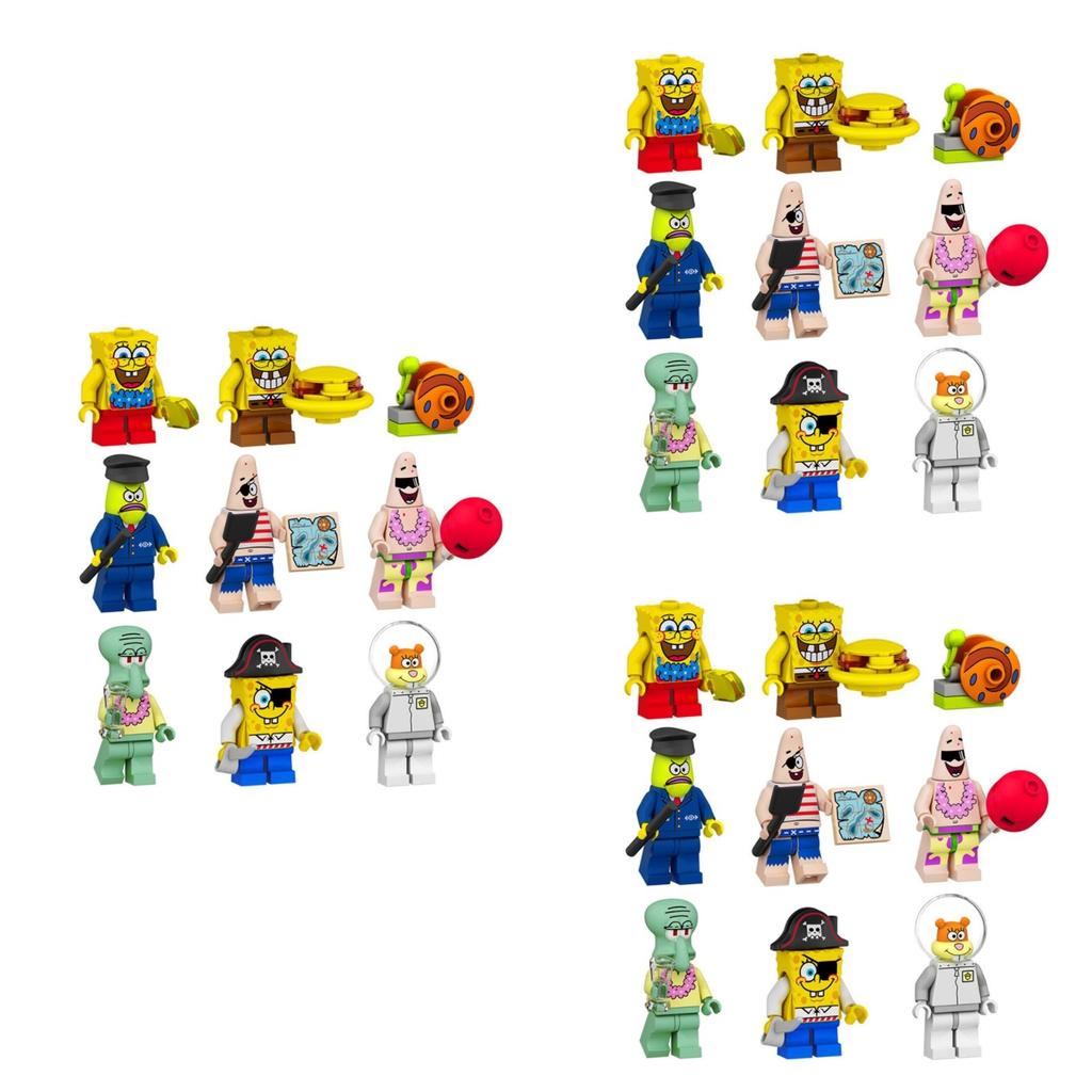 Spongebob Figuren Set mit 9 Stück Perfekt für Kindergeburtstagsgeschenke Und Heimdekorationen