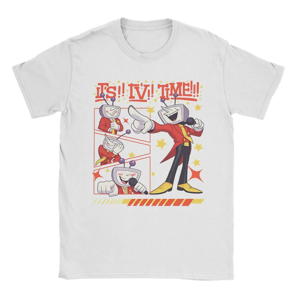 Tenna Deltarune Game Its TV Time Meme Merch Unisex T Shirt Cotton Tee New Arrival Oversized Popular Tshirt Clothes