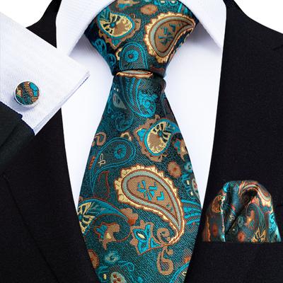 Třídílný oblek Paisley Fashion Business Pánská kravata Včetně kravaty Manžetový kapesník