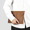 Crazy Horse Leather Wrapped Rope File Bag Men's Multi Slot Tablet Storage Business Travel A4
