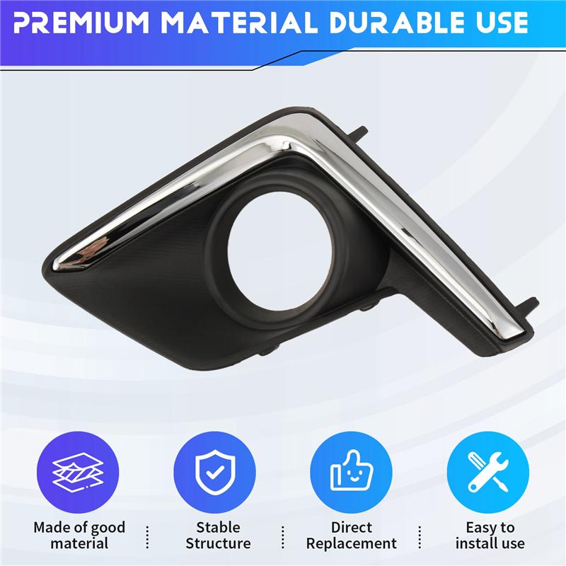 Fog Lamp Foglight Bezel Frame Cover Front Fog Light Cap Hood Lid For Subaru XV Crosstrek 2016 2017 Car Chrome Trim