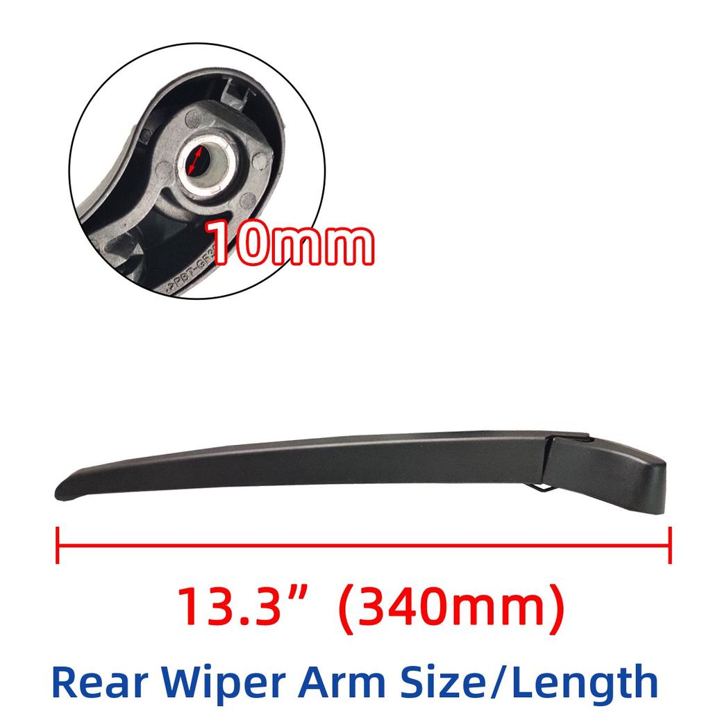 15" 380mm Rear Wiper Blade & Arm Set Kit For BMW X5(E70) Hatchback 2006-2011 Windshield Windscreen Tailgate Window Rain Brush