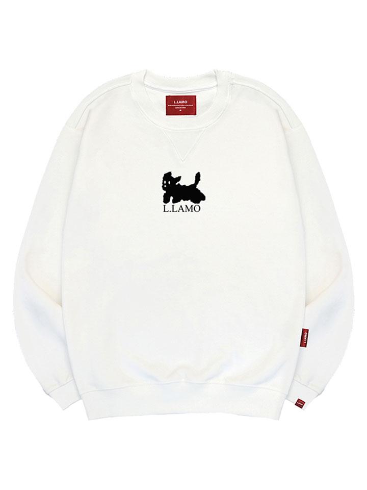 Ellamo White & Black Sweatshirt Unisex Big Size S~4Xl (B Type)