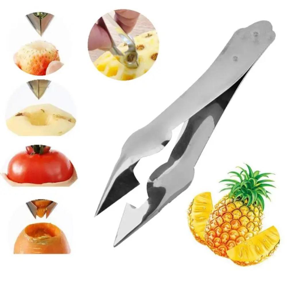 Durable Stainless Steel Pineapple Eye Peeler Fruit Seed Remover Clip Practical Kitchen Tool Carrot Tomato Home Kitchen Gadget