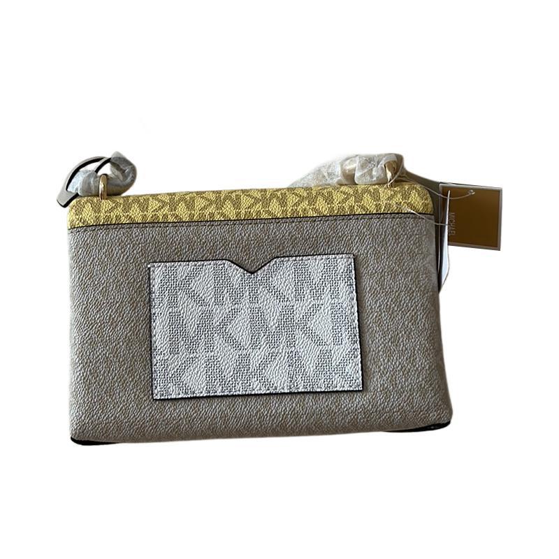 New MICHAEL KORS Cece Artificial Leather Envelope Shoulder Bag, Crossbody Bag, Handbag Small Size Women's Yellow 32T1G0EC0B-BTTRCUPMULTI