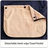Waterproof Canvas Apron With Detachable Hand‑Wiping Towel, Striped Cross‑Back Cooking Apron for Kitchen Catering Work