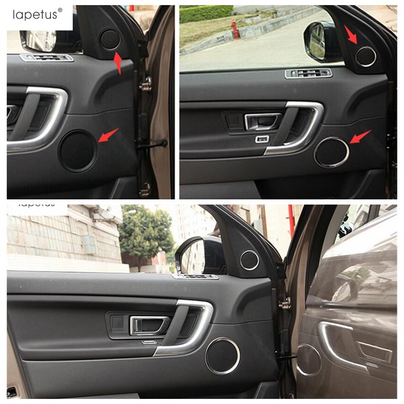 Car Side Door Speaker Audio Sound Loudspeaker Frame Cover Trim For Land Rover Discovery Sport 2015 -  ABS Matte Accessories