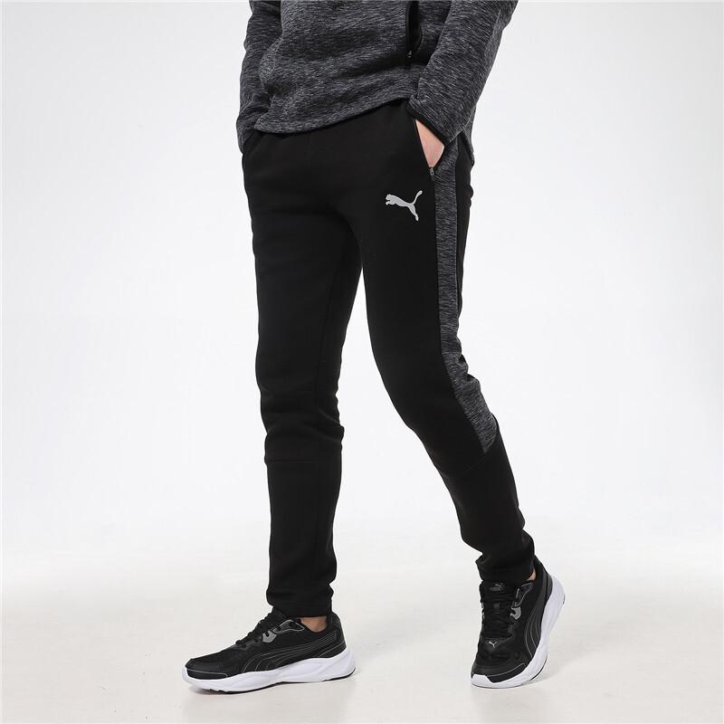 Puma Evostripe Breathable Casual Pants With Elastic Waist Men Bottoms Black 588664-01