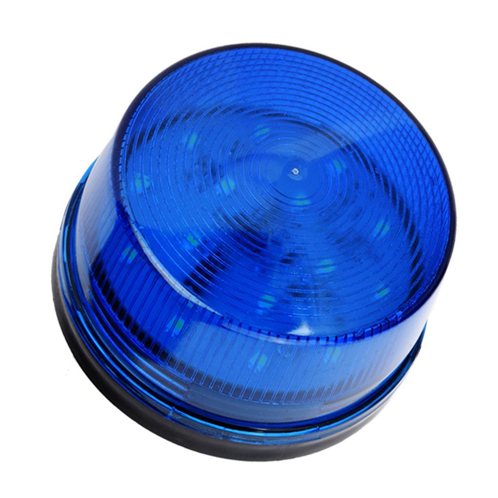 DC9 12V Blue LED Strobe Beacon Emergency Alarm Warning Signal Flashing Light Without Sound