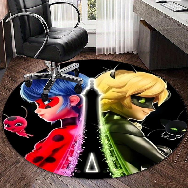 Personalized Ladybug Round Chair Office Rug - Perfect for Mat, Office Chair & More - Ideal Gift for Birthdays and Holidays