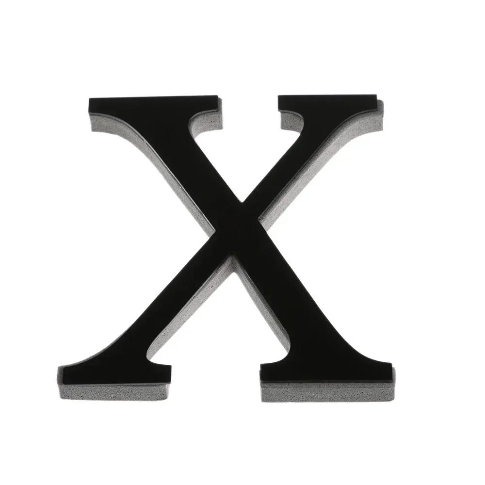 26 Letters DIY 3D Mirror Acrylic Wall Sticker Ornaments Black English Alphabet Decals Home Decor Wall Art Mural Party Decoration
