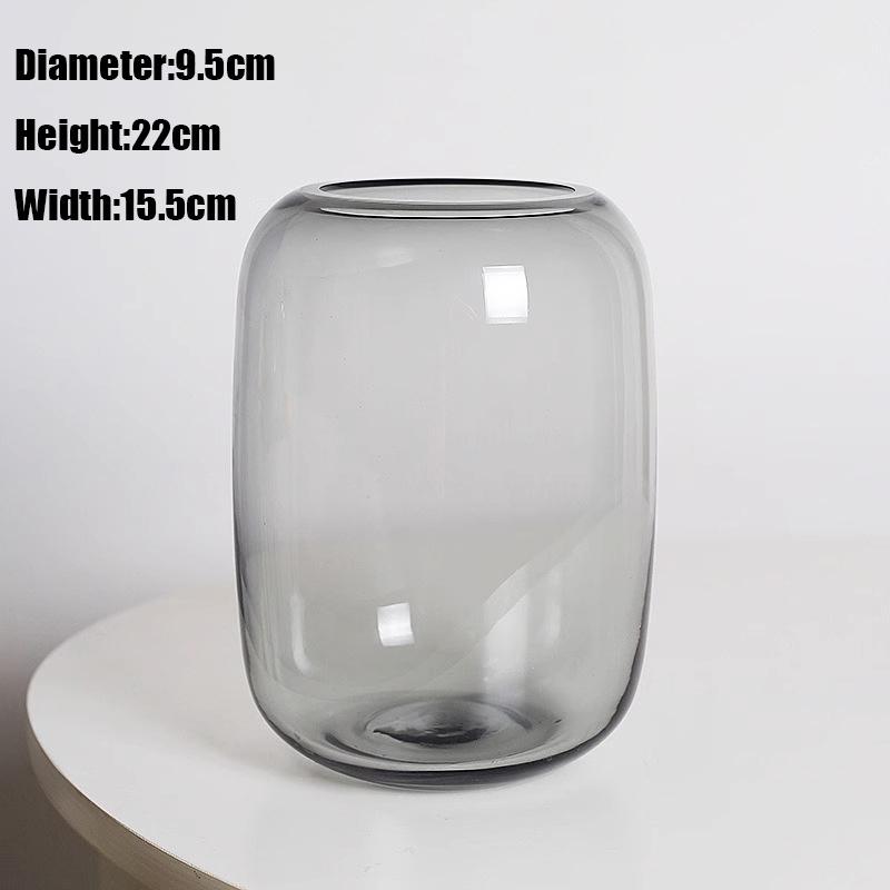 

Микроландшафтный стеклянный ваза для суккулентных растений, террариум, контейнер для цветов, горшки для суккулентных растений, домашний декор L серый