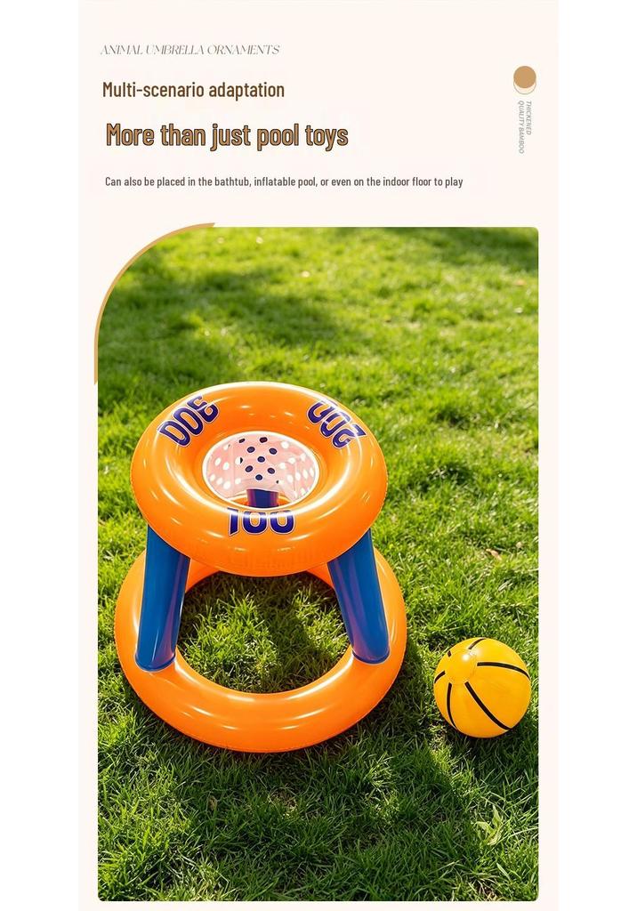 Inflatable Water Basketball Hoop for Kids - Parent-Child Play Toy Set