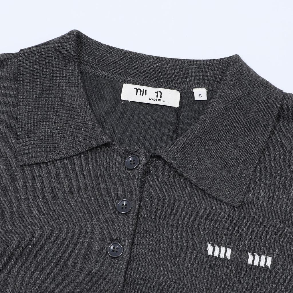 2025 Spring Unisex Slimming Thin Knit Loose Polo Shirt