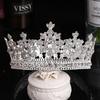 Akcesoria ślubne Pełne koło europejskich i amerykańskich kryształów Duża korona Tiara z kryształów Urodziny Bankiet Ślub Nakrycia głowy