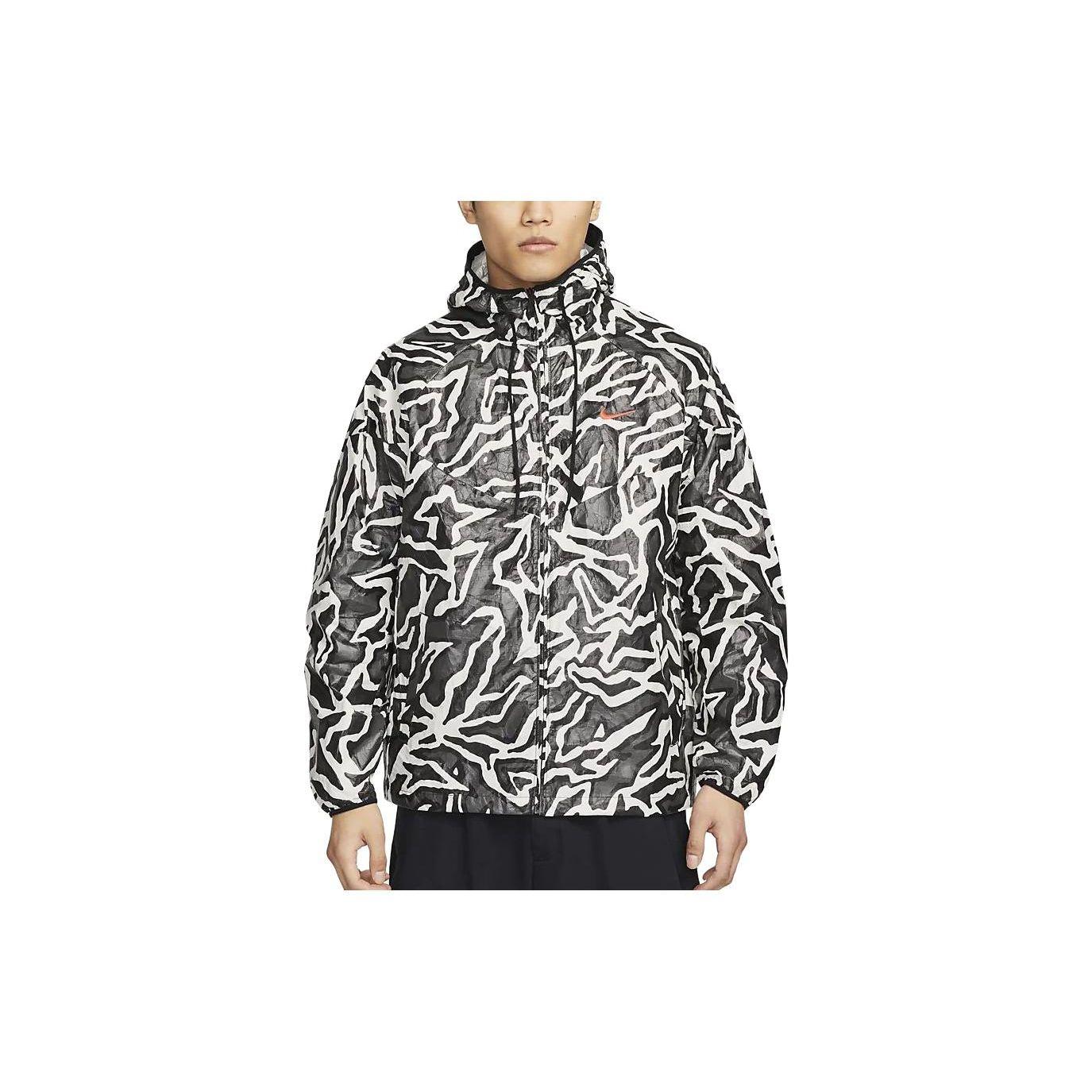 

Nike Pattern Printed Zip-Up Hoodie Jacket Men jackets Coal-Gray DX0036-060 M