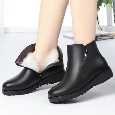 3,5 cm Mode 2025 Confortable Tout Match Chaussures Plates à Plateforme Bottines Courtes pour Femmes Bottines de Neige pour Maman Bureau