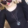 Statement Geometric Crystal Necklaces Pendant For Women Sweater Chain Choker Collier Femme Fashion Long Necklace Femme Collar Jewelry