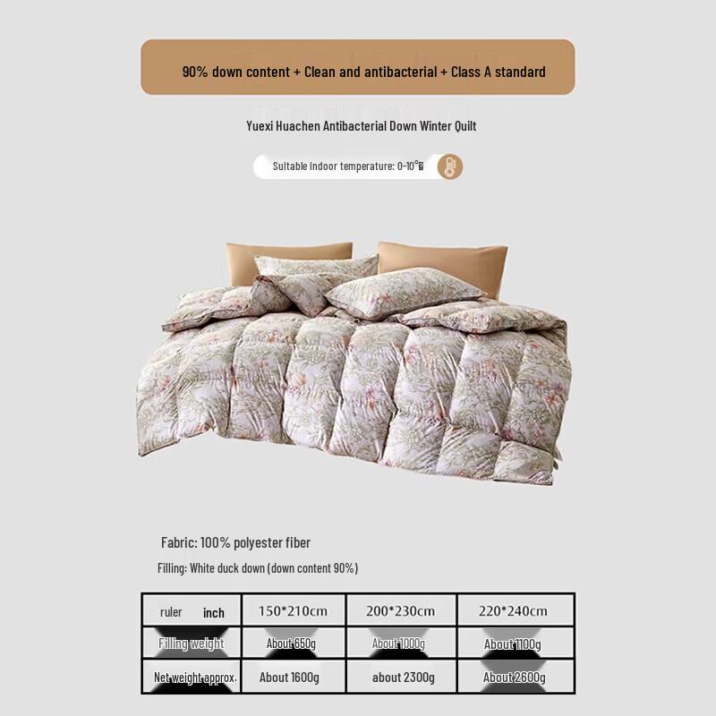 Mercury Home Textiles 90% White Duck Down Duvet