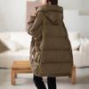 Women White Duck Down Jacket Hooded Autumn Winter Warm Oversize Puffer Coat Casual Loose Thick Parkas Female Outwear