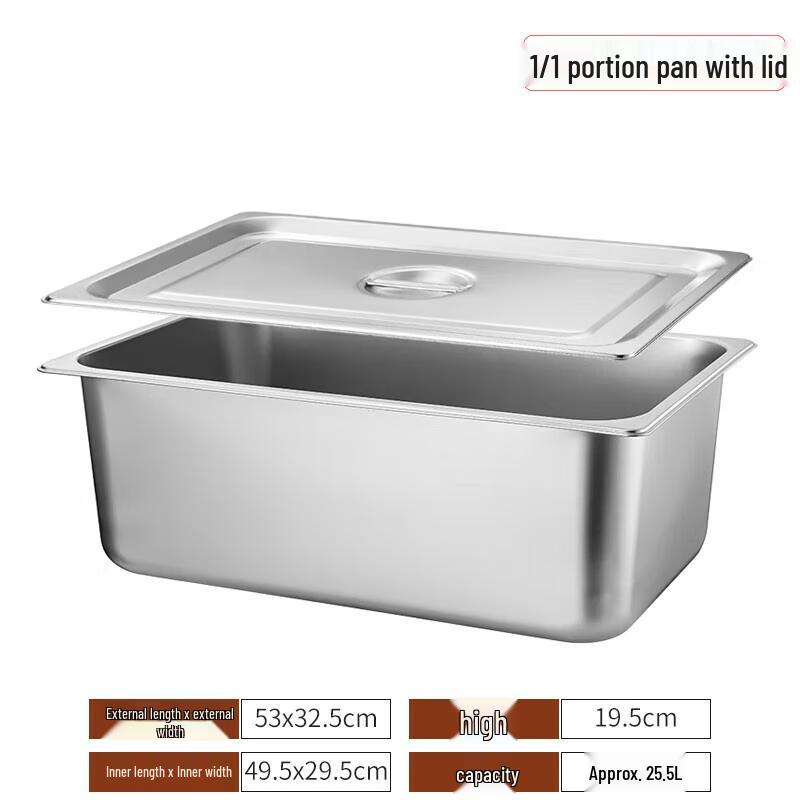 Gastronorm Edelstahl-Lebensmittelbehälter mit Deckel