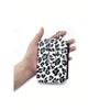 Women's Fashion Leopard Print Cute Mini Cardholder Compact Coin Purse With Removable Key Ring Zipper Wallet With Card Slots For Women Wallet