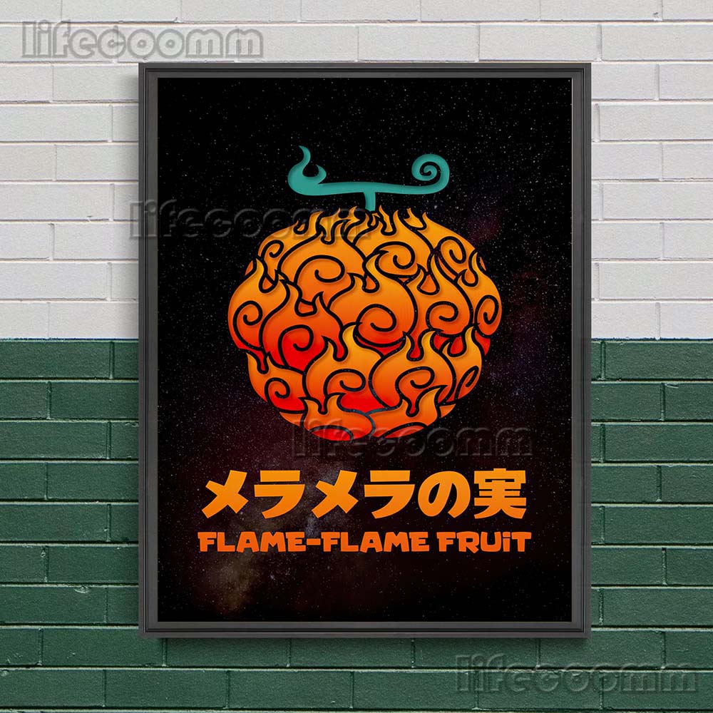 

Пиратский демонический фруктовый атлас, абстрактная настенная живопись на холсте, волшебные фрукты из демонического дерева, художественный постер и принт, домашний декор (с рамкой) 15*20cm(with frame)