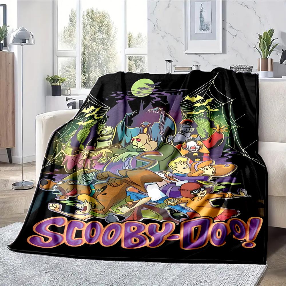 Scooby-Doo Theme Printed Blanket - Perfect for Couch, Bed, Travel & Outdoor Use | Machine Washable, Cozy & Durable.