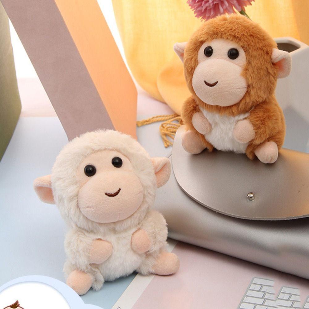 Stuffed Animals Little Monkey Pendant Plush Doll Monkey Car Pendant  Backpack Decoration