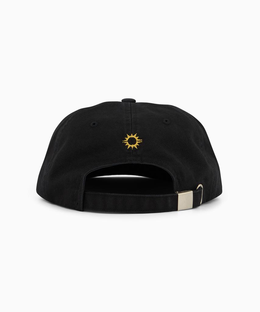 HELLO SUNRISE Washed Two Tone Logo 6Panel Cap_Black