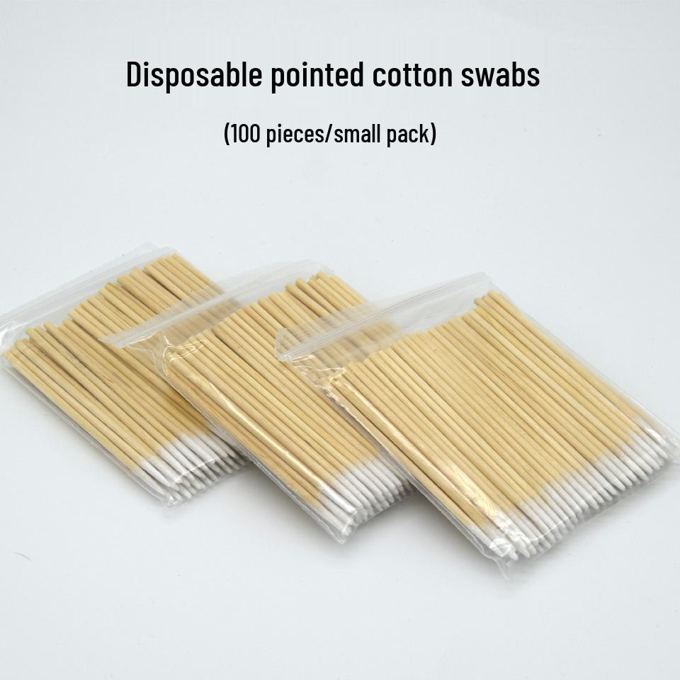 Microblading 7CM Pointed Single-Head Cotton Swabs for Eyebrows and Lip Tattooing