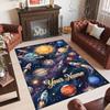 Cosmic Theme Crystal Velvet Floor Rug Personalized Custom Name Text Warm Carpet Home Decoration