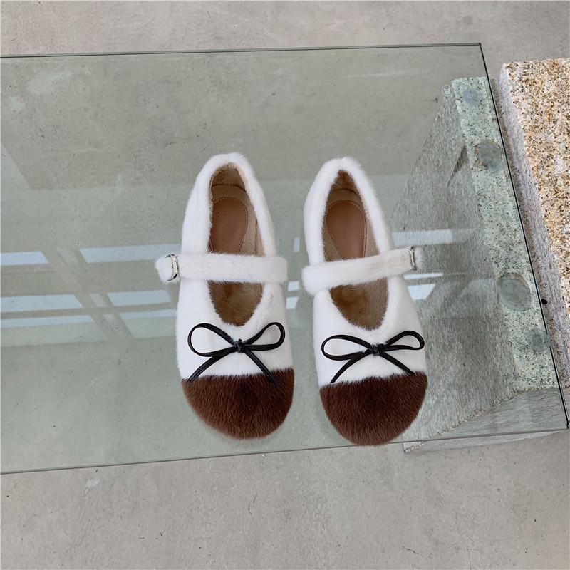 

Зимние теплые плюшевые туфли Мэри Джейн женские меховые мокасины с пряжкой на ремне разноцветные мокасины из овчины туфли-бабочки с меховым узором женские 5 кофейный