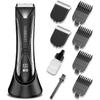 Electric Body Hair Trimmer for Men: Waterproof 2-in-1 Groin Hair Trimmer for Beard Hair Chest Hair Armpit Hair Legs Hair Pubic Hair (Black-2)
