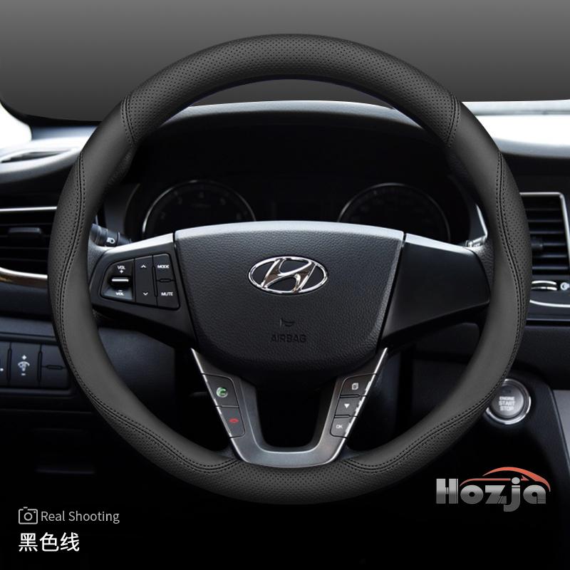 Leder-Autolenkradabdeckung für Hyundai Tucson Nx4 Santa Fe Mx5 Elantra N Palisade Creta Grand Kona 2024 2025 Zubehör