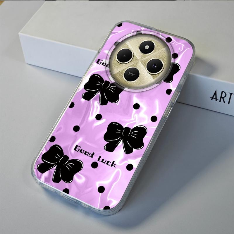Cute Love Heart Bow Girls Water Texture Phone Case For Xiaomi Poco X3pro X5 M6 X6 X3 NFC M5s M6 Pro C75 C61 Fundas Cover