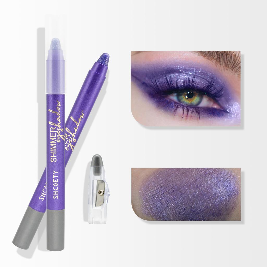 Rosafarbener Pearly Diamond Highlighter Pen mit Bleistiftspitzer, glänzender Lidschatten-Eyeliner-Stift, sanft aufhellender Eyeliner-Stift