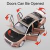 1:24 HONGQI H9 L5 Alloy Model Diecast Car Toy Sound Light Pull Back Door Opened Front Wheel Steering Vehice Collectible Ornament