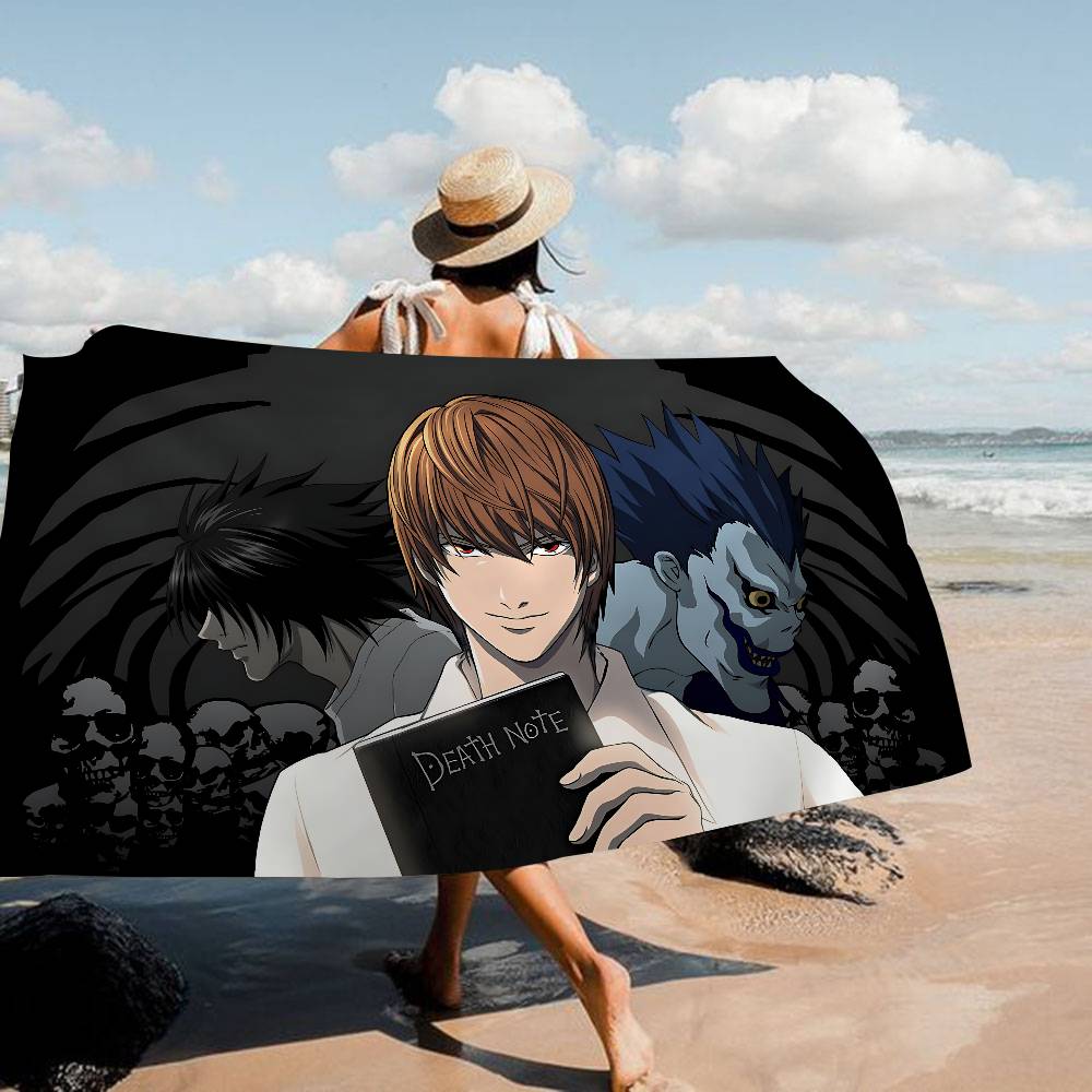 Hot Anime Death Note Microfiber Printed Beach Towel Mountain Climbing Yoga Beach Swimming Running Absorbent Soft Towel