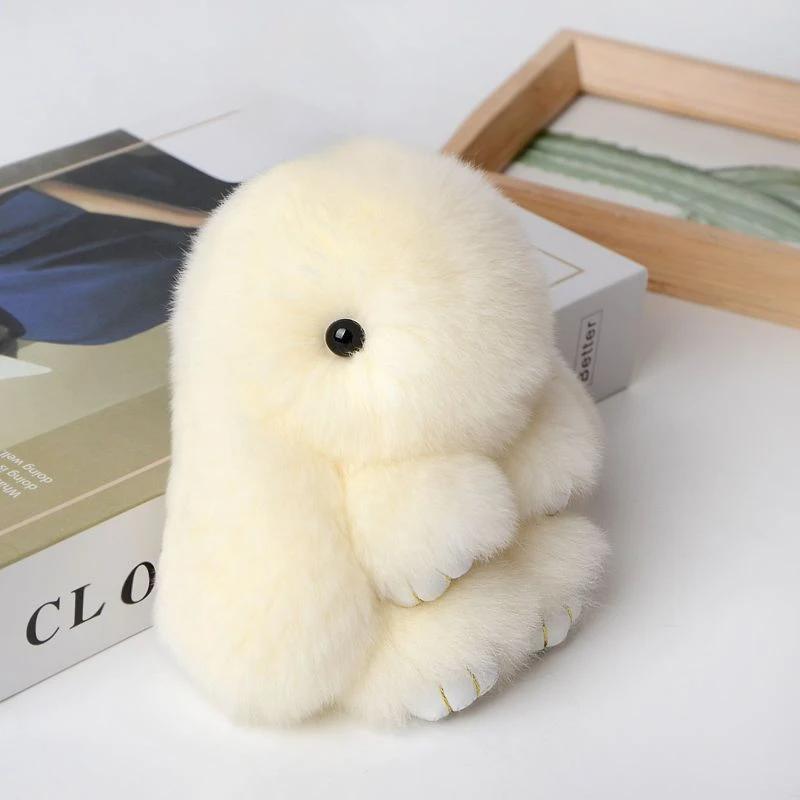 Rabbit Keychain Fur Cute Bunny Pom Ball Doll Toy Keychain Cute Handbag Pendant Decor Car Keys Pendant Rabbit Pendant Bunny Gifts