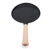 Pancake Griddle Anti Stick Coated Aluminum Alloy Flat Skillet with Wood Handle for Tortilla Roti Indian Pancake