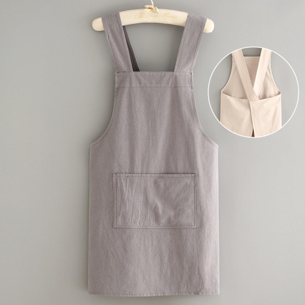Breathable Kitchen Cooking Apron Anti Fouling Work Clothes Unisex Adult Cotton Aprons  Dining