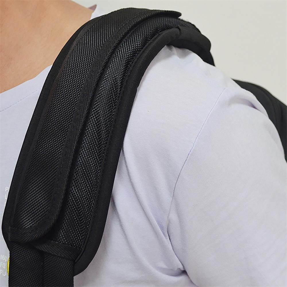 1PC Black Weight Reducing Shoulder Pad Dual Backpack Stress Reducing Wider Weight Reducing Schoolbag Shoulder Strap