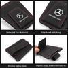 AABHA1 Suede Car Logo Sun Visor Glasses Clip Ticket Card Storage Clamp For Mercedes Benz CLK GLC W212 C200 C300 W203 W204 W205 W169