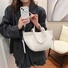 PU Solid Casual Tote Shoulder Bags New Fashion Large Size Personality Tote Bags Mature Elegant Crossbody Bags