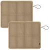 Rubonarie Folding Cushion, Lightweight, Portable, for Outdoor Use, Set of 2 (Beige)