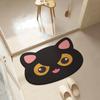 Cat Bathroom Mat Quick-Dry Diatomaceous Earth Bath Mat Funny Soft Diatom Mud Absorbent Floor Mat