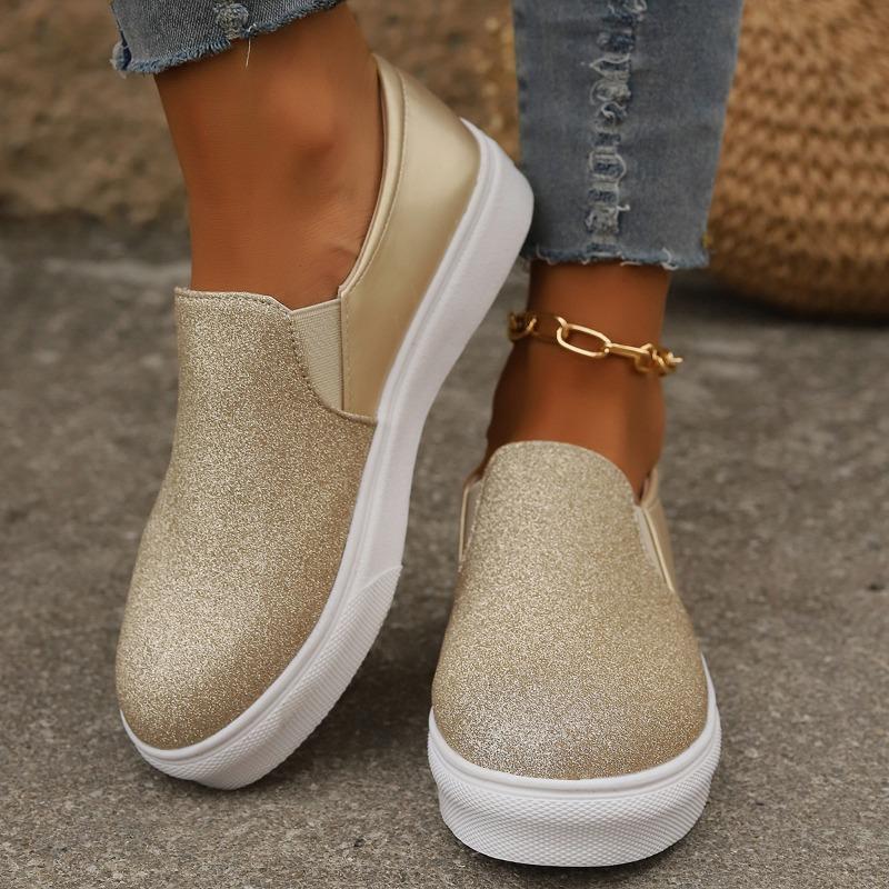 Large-sized Board Shoes Cartoon Low-top Women Wear Flat Elastic Band Single Shoes Outside