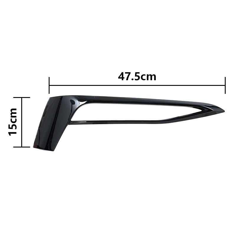 1Pair Chrome Black Front Bumper Fog Light Daytime Lamp Trim Frame Cover Cap For BMW 5 Series G30 G31 2018